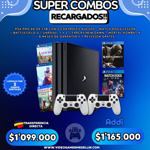 Combo Ps4 Pro Usada #2